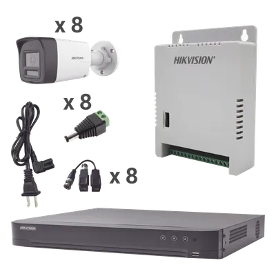 Kit de videovigilancia Hikvision KH4K8BTWA con DVR 4K y 8 cámaras