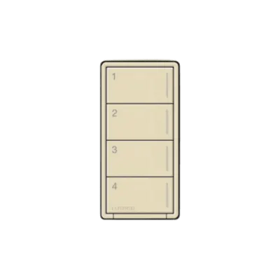 Botonera de pared Sunnata con 4 botones de escena, retroiluminada, acabado Midnight, para RadioRA 3