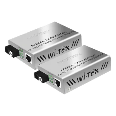 Convertidor de medios WI-TEK WIMC101G para enlaces de fibra de hasta 20 km