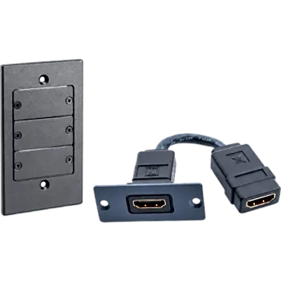 Placa de pared HDMI Kramer FRAME1G/WH(B) con montaje al ras