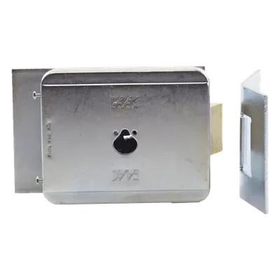 Cerradura electromecánica FAAC 712650 con placa de suelo y 12 VCA