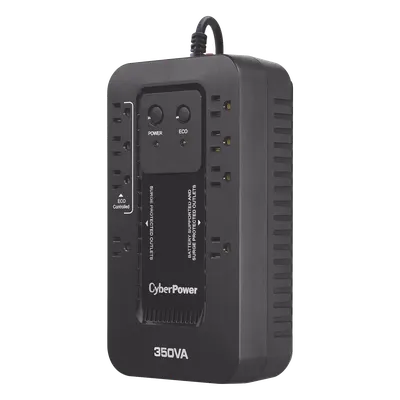UPS de 350 VA/255 W, Topología Standby con Modo Ahorrador ECO, Entrada 120 Vca NEMA 5-15P, Con 8 Tomas NEMA 5-15R
