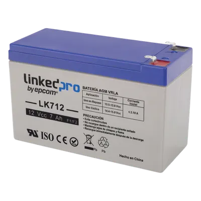 Batería de respaldo LINKEDPRO LK712 AGM-VRLA de 12 V y 7 Ah