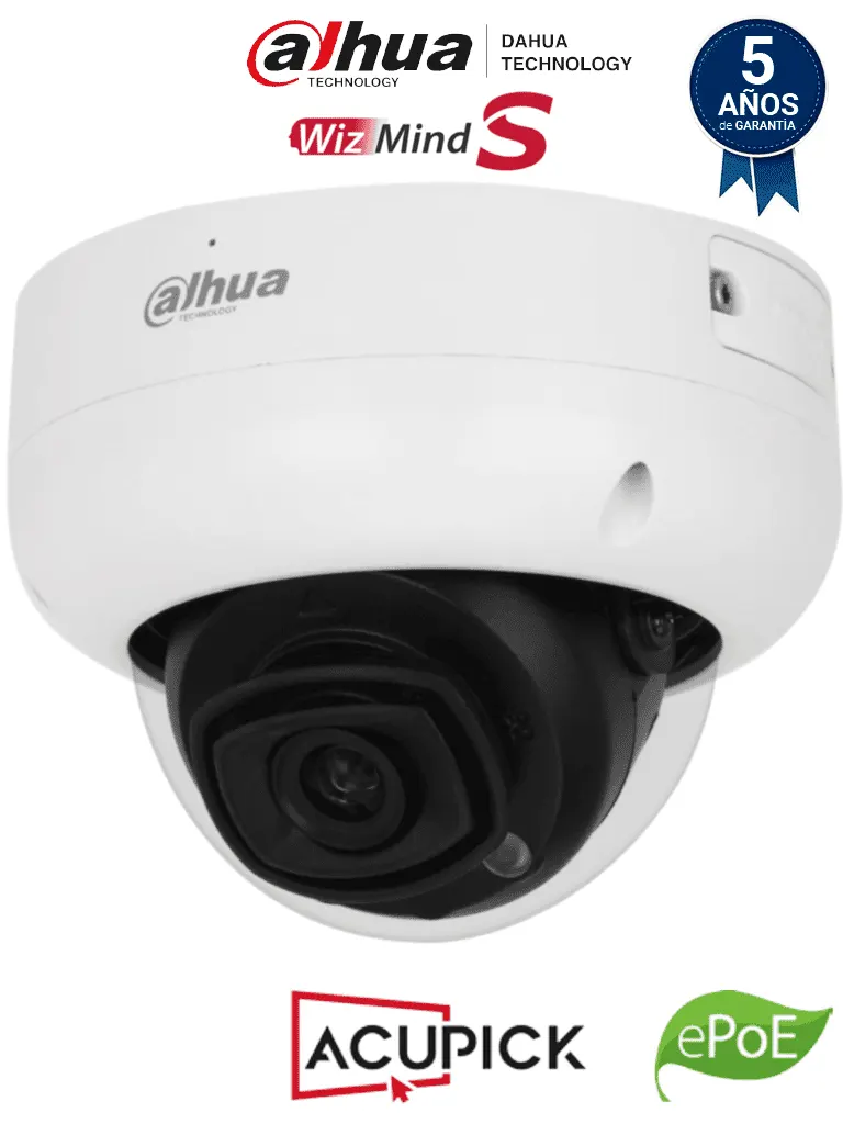 Cámara IP domo Dahua DH-IPC-HDBW5241RN-ASE de 2 MP con visión IR