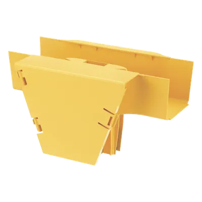 Accesorio en T vertical PANDUIT FRVT4X4LYL para canaleta FiberRunner 4x4