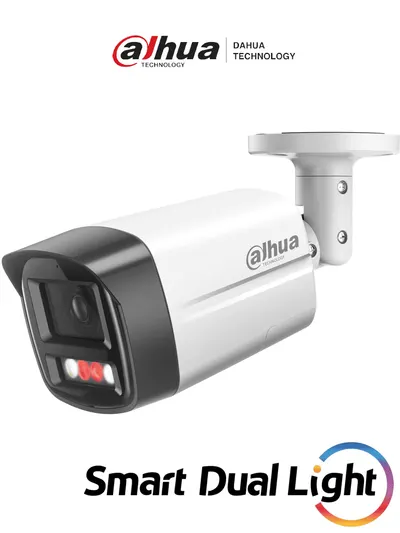 Cámara bullet IP Dahua DH-IPC-HFW2249TL-S-PV de 2 MP con audio bidireccional