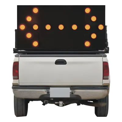 Tablero de señalización doble / LED ámbar / 1500x750x50mm / 12V DC / Visibilidad >300m / 4.92x2.46x0.16ft