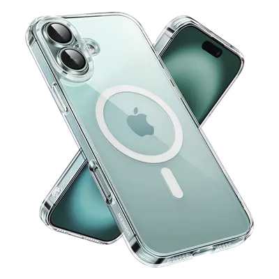 Funda protectora magnética transparente UGREEN Classy para iPhone 16 Plus (transparente)