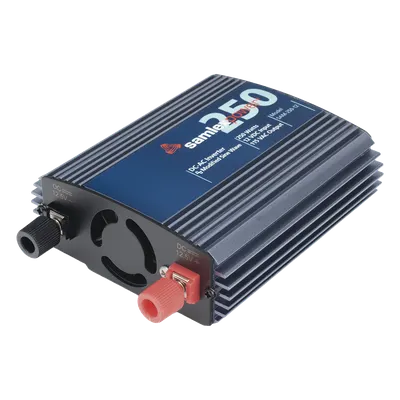 Inversor de Corriente CD-CA / 250 W / Entrada 12 Vcc / Salida 115 Vca 60 Hz / Onda Sinusoidal Modificada / 0.82 ft Cable Encendedor