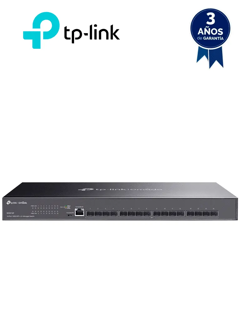 TP-LINK - SX3016F / Switch Administrable / JetStream / 16 puertos 10GE SFP+ L2+
