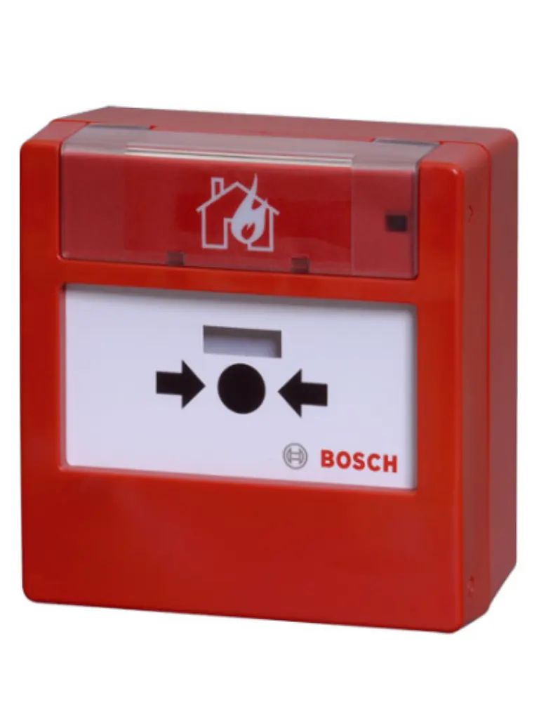 Pulsador de Alarma Manual Bosch FMC-300RW-GSRRD - Montaje en Superficie, Color Rojo