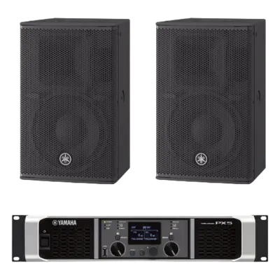 Kit de Refuerzo Sonoro / 2 Bocinas Pasivas 2 Vías 10" / Amplificador Clase D 800W a 4Ω / Respuesta 55Hz-20kHz / 32.8ft-65.6ft Cobertura
