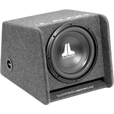Subwoofer para automóvil / Carcasa BassWedge™ / Driver W0v3 de 10 pulgadas (25.4 cm) / 300 W RMS / 4 Ohmios / Respuesta 30 Hz - 200 Hz / Perfil Bajo / MDF con Alfombra