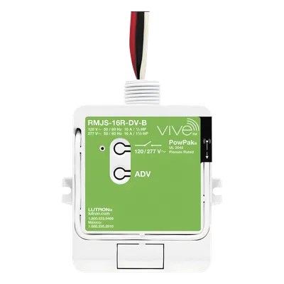Módulo de Relevador Inalámbrico / Softswitch 16 A / 120/277 V / Clear Connect RF / 10 Controles Pico / 10 Sensores de Ocupación / Memoria ante Fallas
