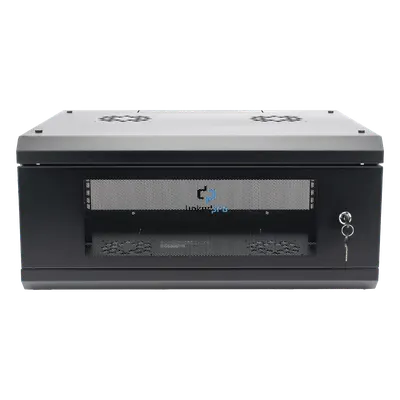 Gabinete de pared LINKEDPRO SR1904LH3G de 4U con puerta de cristal