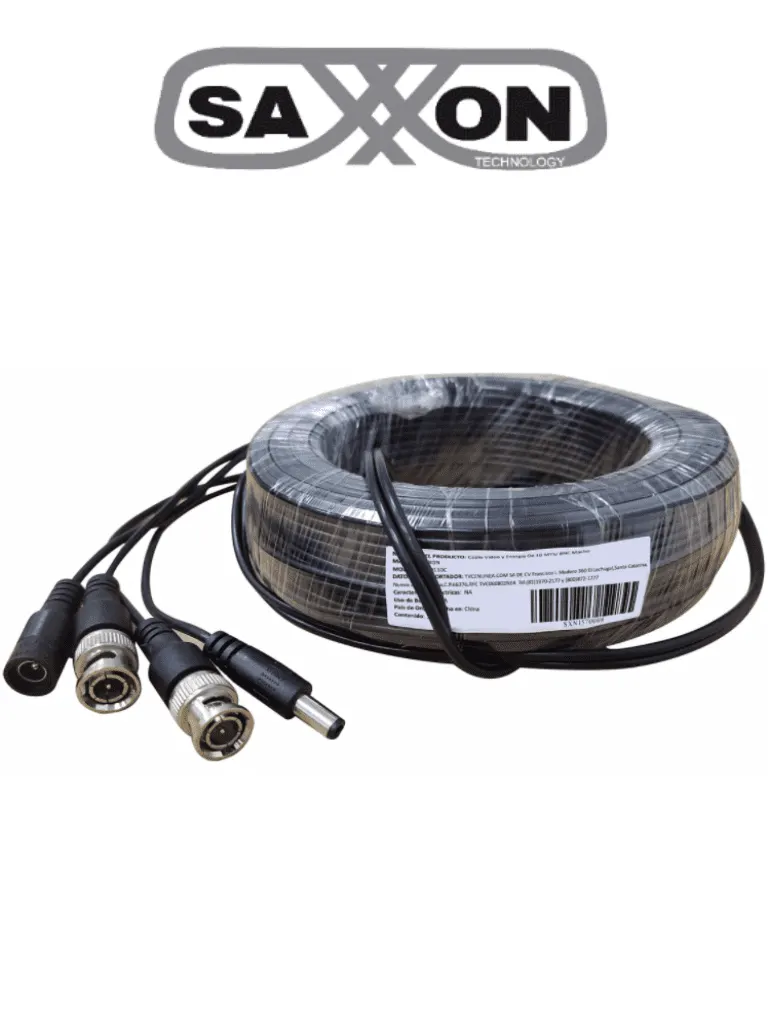 Cable armado de video y energía SAXXON WB0130C de 30 metros