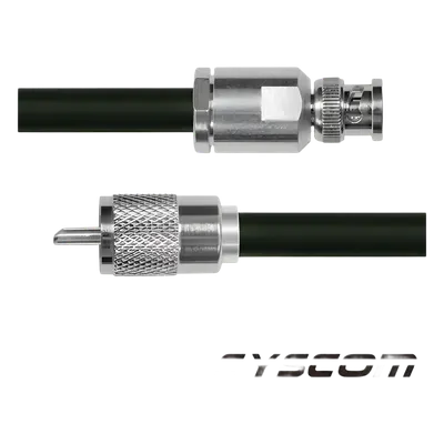 Cable Coaxial RG-214/U / 110 cm (3.61 ft) / BNC Macho a UHF Macho (PL-259) / 50 Ohms