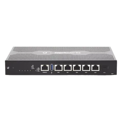 Router Edge UBIQUITI ER-6P con 5 puertos Gigabit y PoE pasivo