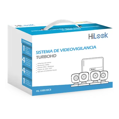 Kit de videovigilancia HiLook HL-1080-MC8 con DVR 1080p