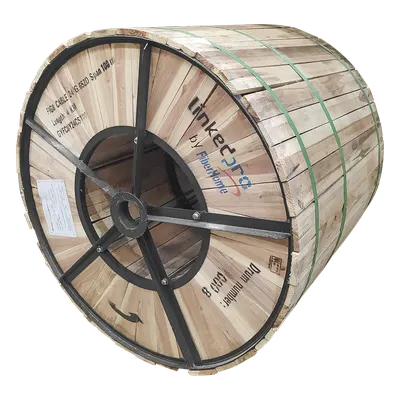 Fibra Óptica Aérea Figura 8 / 24 Hilos Monomodo G.652D / Span 100 m / 4 km / Loose Tube / HDPE