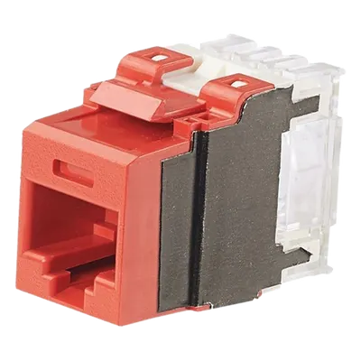 Jack Keystone / Cat 6A / 500 MHz / 8P8C / Impacto 110 / UTP / Rojo