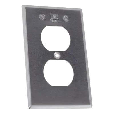 Tapa para contacto dúplex RAWELT TR-0422 de aluminio para intemperie