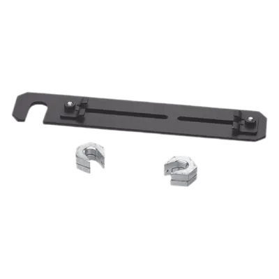 Soporte de Montaje a Techo / Varilla Roscada 16mm (5/8') / Canaletas 4x4 y 6x4 / Acero Negro / 10" (L) × 2" (An) × 0.4" (Al)