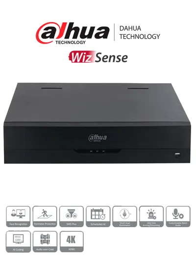 DVR Dahua DH-XVR5432L-4KL-I3 con WizSense y 4 bahías para HDD