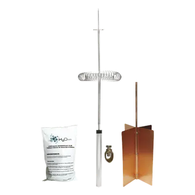Kit de protección contra rayos TOTAL GROUND KIT-DIPOLO-BASIC con mástil de 1.2 m
