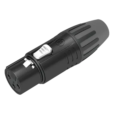 Conector XLR hembra SEETRONIC SCMF3-B compacto y metálico