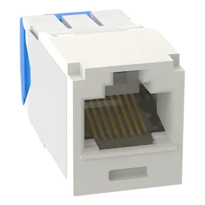 Conector Jack RJ45 / Cat 6A / Mini-Com TG / Sin Blindaje / Gel Anti-Corrosión / 22-26 AWG / Color Blanco Mate