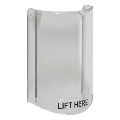 Cubierta Protectora / Policarbonato Superresistente / Sin Alarma / Montaje por Pestañas / 135x89x45 mm / -40 a 49°C