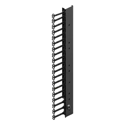 Organizador Vertical de Cables / 45 UR / 2 m (6.6 ft) / 726 Cables / RAL 9005 / Dedos 1.75 pulg / 95x208 mm