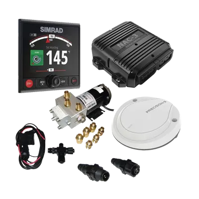 Piloto Automático / Controlador AP44 / Pantalla a Color 4.1 in / Dial Rotatorio / Tecnología Continuum / NMEA 2000 / Diseño Glass Helm / Bajo Consumo / Patrones de Giro Automatizados / No Drift / Seguimiento de Contorno de Profundidad