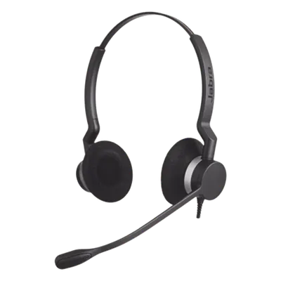 Diadema / Auricular Jabra Biz 2300 Duo / QD / Cable Reforzado / Brazo 360° / Contact Center (2309-820-105)