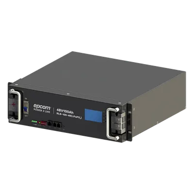 Batería de Litio de 4.8 Kwh, 48 Vcc, 100 Ah, 3U de Montaje en Rack con Pantalla de Monitoreo Local LCD 