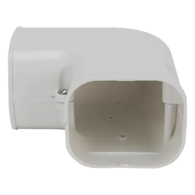 Codo plano para aire acondicionado / PVC rígido blanco / 4 canaletas de 1 m (3.28 ft) / 11 piezas / -20°C a 75°C