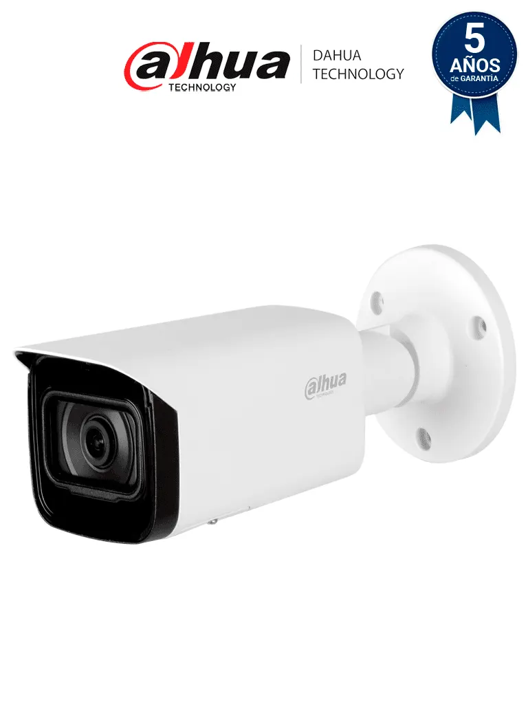 DAHUA DH-IPC-HFW5442T-SE - Cámara Bullet de 4MP con tecnología Acupick y WizMind,  Metadatos de video, IA SSA, detección facial, mapa de calor, conteo de personas, lente de 2.8mm, IR 80m, SMD 3.0, ranura micro SD, ePoE, IP67, IK10.