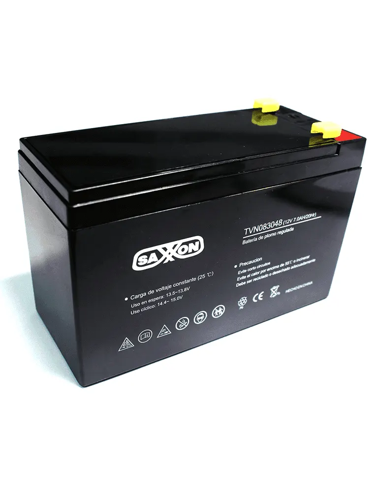 Batería de respaldo SAXXON CBAT7AH de 12 V y 7 Ah