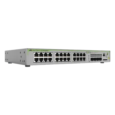 Switch Administrable Capa 3 / 24 Puertos 10/100/1000 Mbps / 4 SFP Gigabit / 56 Gbps Switching Fabric / 41.7 Mpps