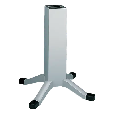 Pedestal de Acero con Patas para Gabinete HMI / 914 x 102 x 102 mm (36 x 4 x 4 in) / Acero Suave / Pintura en Polvo Gris ANSI 61 / Altura Ergonómica 914 mm (36 in)