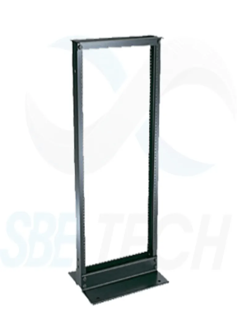 SBE TECH SBE-RR419NM - Rack de acero de 4 FT de altura/19" de ancho / Color Negro pavonado/ Incluye 8 tornillos 12/24