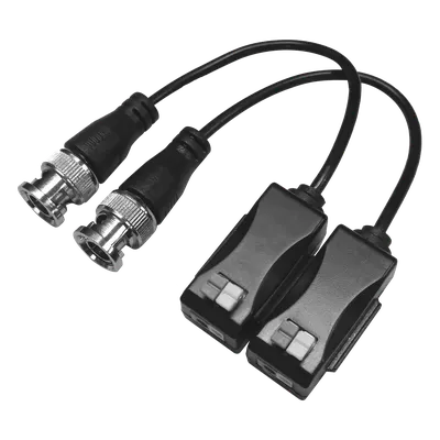 Kit de Transceptores Pasivos / 4K Ultra HD / 470m a 720p / UTP / Pig Tail BNC / Protección Grado 3 / 60dB de Inmunidad