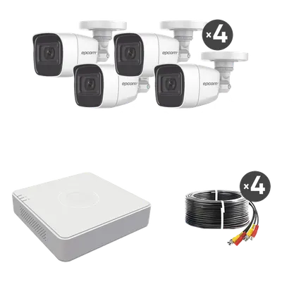 Kit de videovigilancia EPCOM PROFESSIONAL B8-KIT-MIC con audio y 4 cámaras