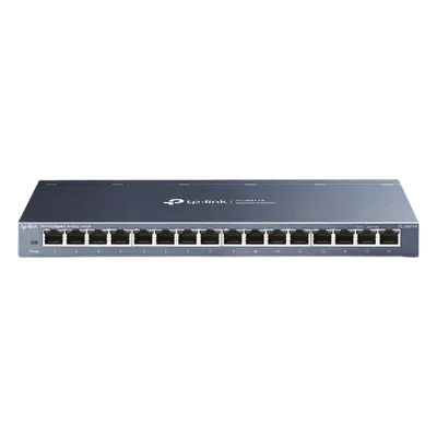 Switch TP-LINK TL-SG116 de 16 puertos Gigabit y operación silenciosa