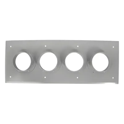 Placa Pasamuro / 4 Puertos / 4.0' (101.6 mm) / Aluminio / IP66 / 25.50 x 9.50 in
