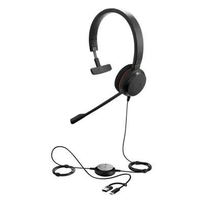 Diadema profesional JABRA Evolve 20 Mono con conexión USB-C/A