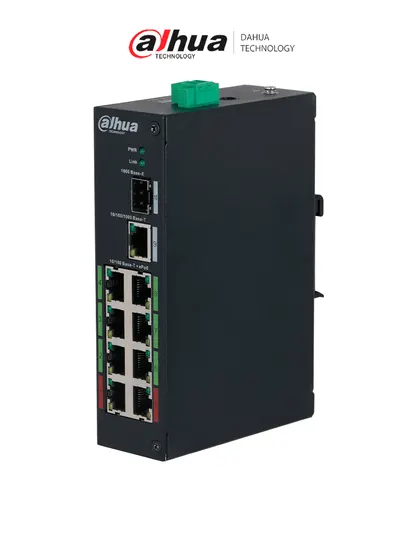 Switch ePoE Dahua DH-LR2110-8ET-120-V2 de 8 puertos y 120 W