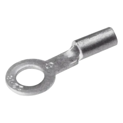 Terminal de Ojillo / Calibre 12-10 AWG / Tornillo 3/8" (10 mm) / Barril Largo / Galvanizado Electrolítico