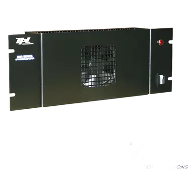 Amplificador de Ciclo Continuo en VHF para Rack 19", Potencias de Entrada/Salida de 1-5 W/40-125W, consumo de 20 A. Incluye Ventilador.